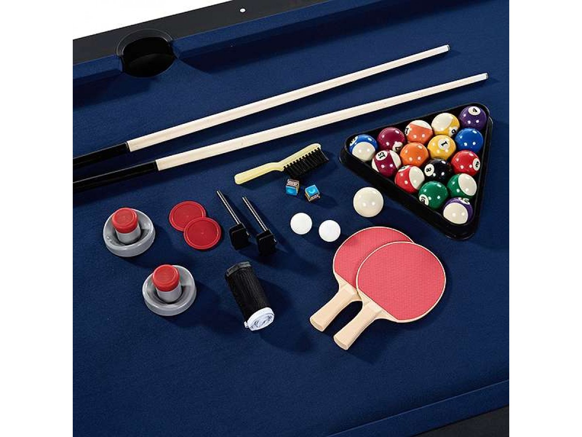 Mesa 3 en 1 SW Giratoria Air-Hockey, Billar, Ping-Pong, (Negra, paño azul) Mesa 3 en 1 SW Giratoria Air-Hockey, Billar, Ping-Pong, (Negra, paño azul)